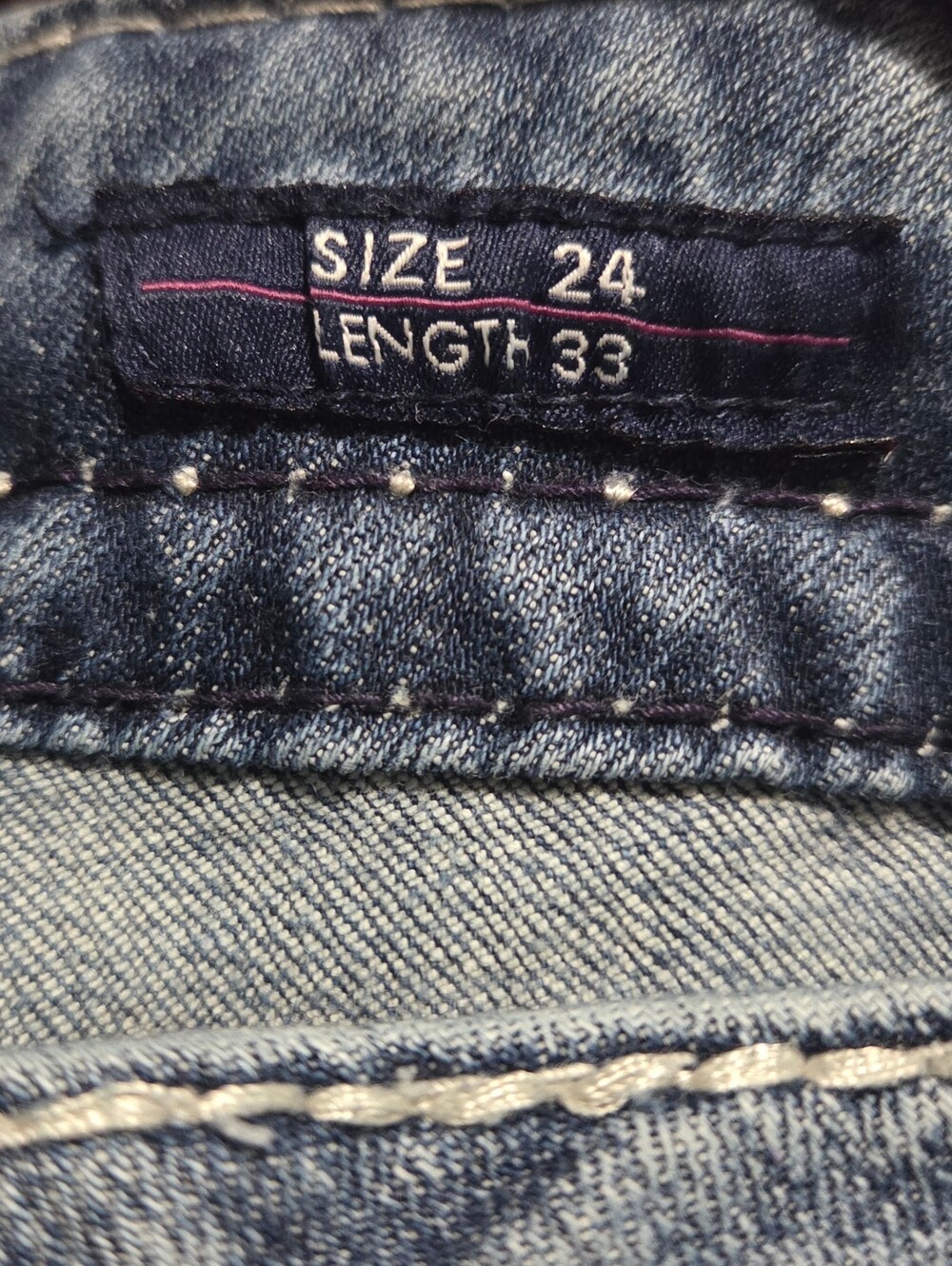 Vigoss New York Slim Boot Cut Women's Jeans in Washed Blue Denim Plus Size 24 - Picture 9 of 11